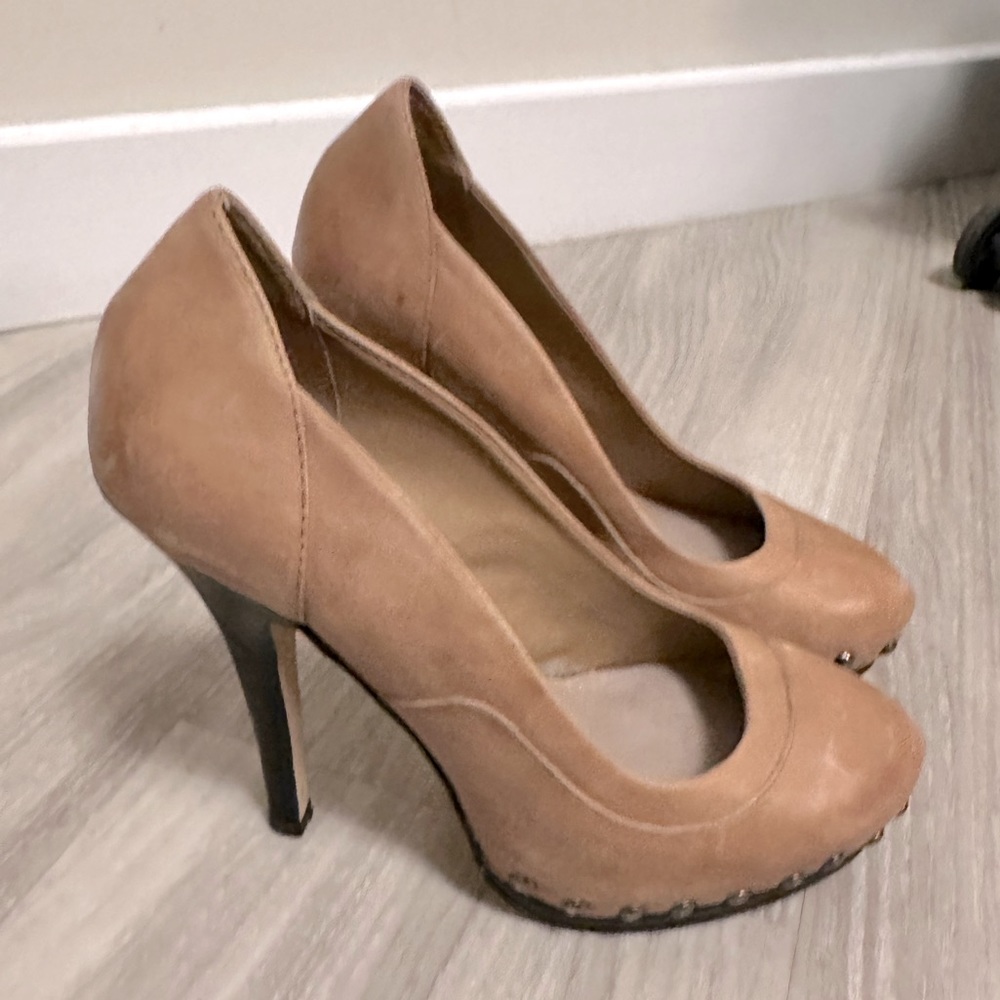 Tan heels, Aldo, size 7 US, used.  *Get 3 pairs total from my listing for $35.